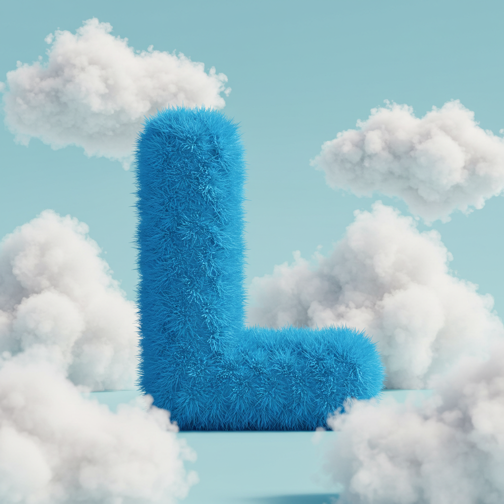 White clouds — letter L