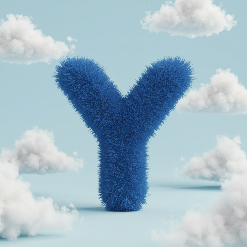 White clouds — letter Y