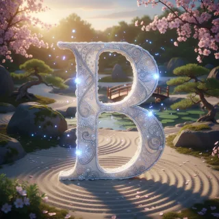 White lace — letter B