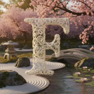 White lace — letter F