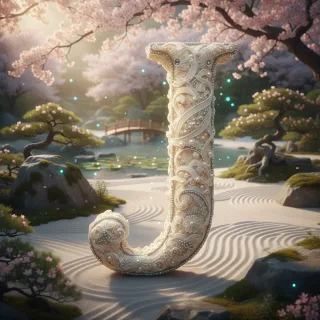White lace — letter J