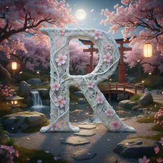 White lace — letter R