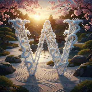 White lace — letter W