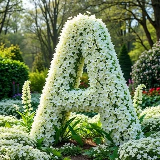White lily of the valley — letter A