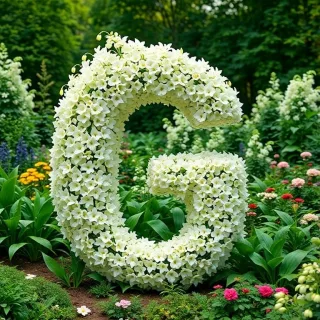 White lily of the valley — letter G
