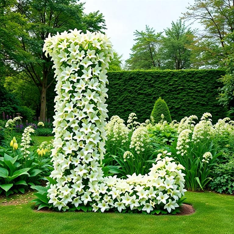 White lily of the valley — letter L
