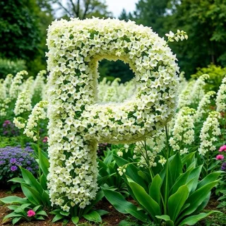 White lily of the valley — letter P