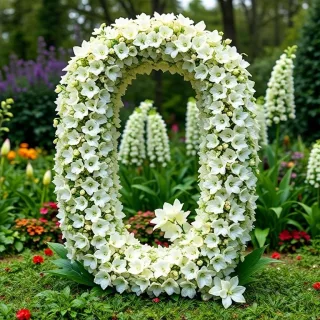 White lily of the valley — letter Q