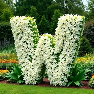 White lily of the valley — letter W