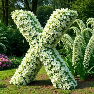 White lily of the valley — letter X