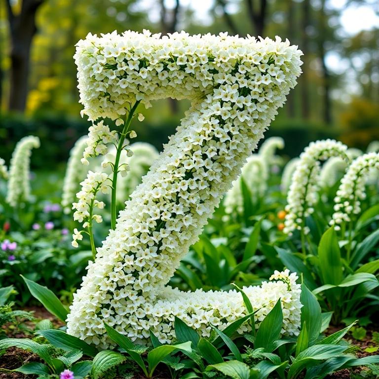White lily of the valley — letter Z
