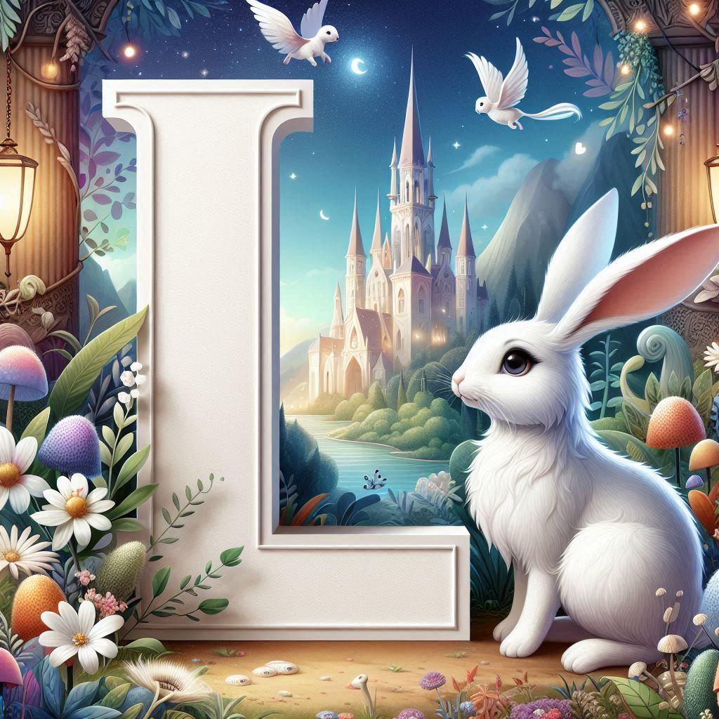 White rabbit — letter L