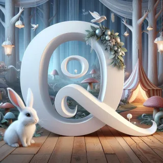 White rabbit — letter Q