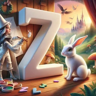 White rabbit — letter Z