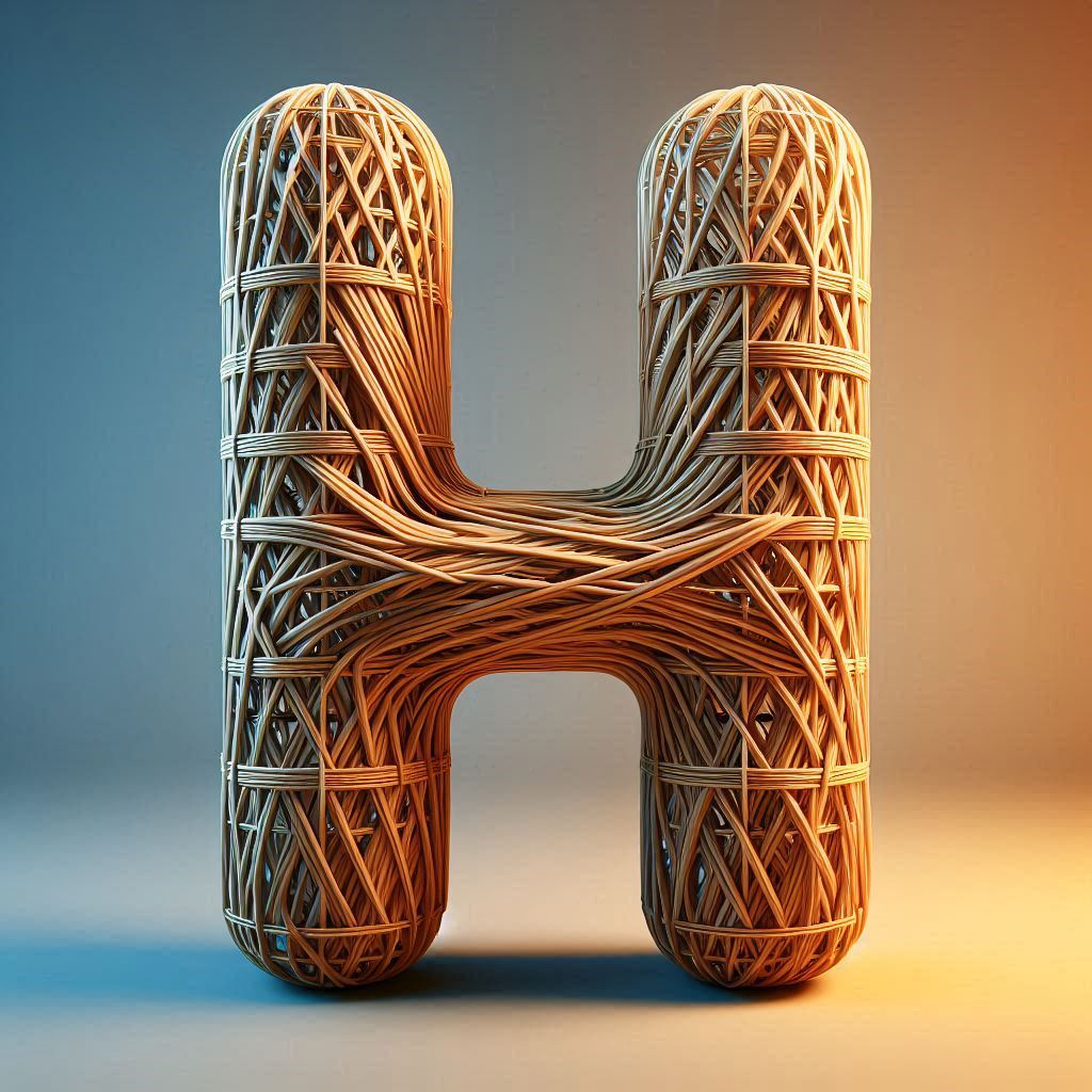 Wicker — letter H