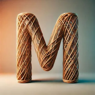 Wicker — letter M