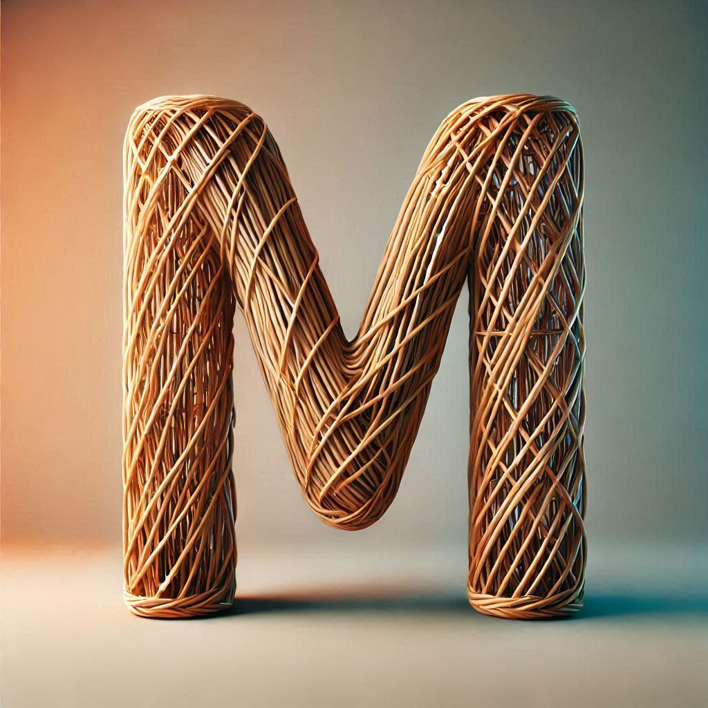 Wicker — letter M