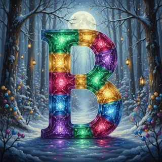 Winter crystal — letter B