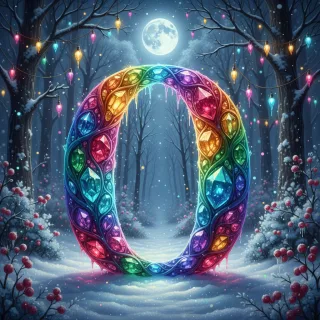 Winter crystal — letter O