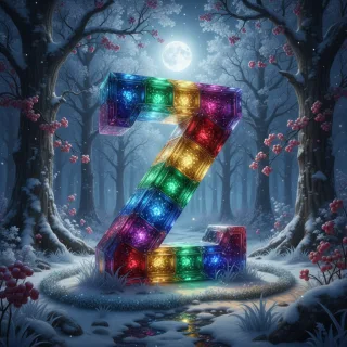 Winter crystal — letter Z