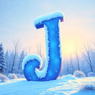 Winter — letter J