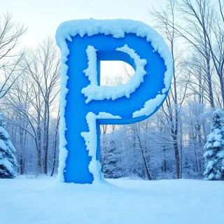 Winter — letter P