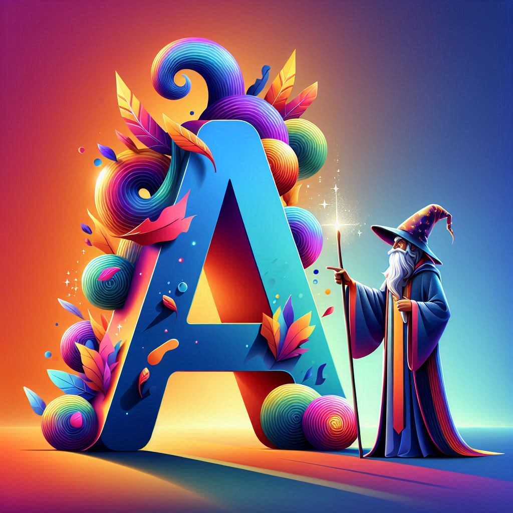 Wizard — letter A (variant 2)