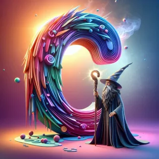 Wizard — letter C (variant 2)