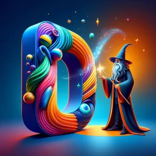 Wizard — letter D (variant 2)
