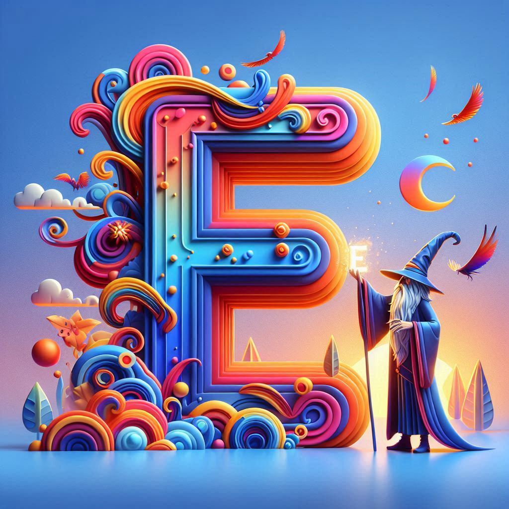 Wizard — letter E (variant 2)