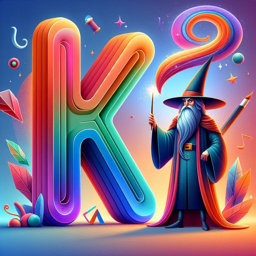 Wizard — letter K (variant 2)