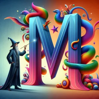 Wizard — letter M (variant 2)