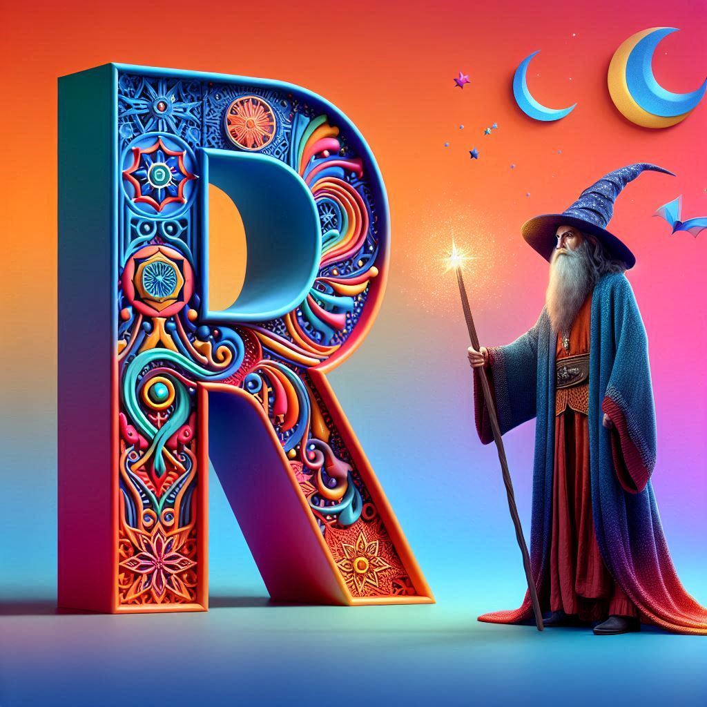 Wizard — letter R (variant 2)