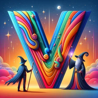 Wizard — letter V (variant 2)