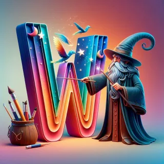 Wizard — letter W