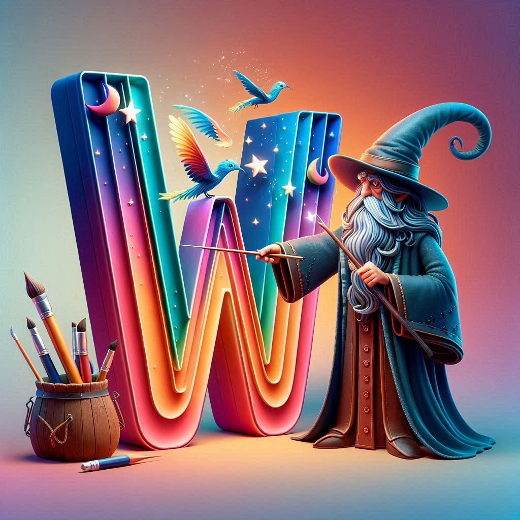 Wizard — letter W