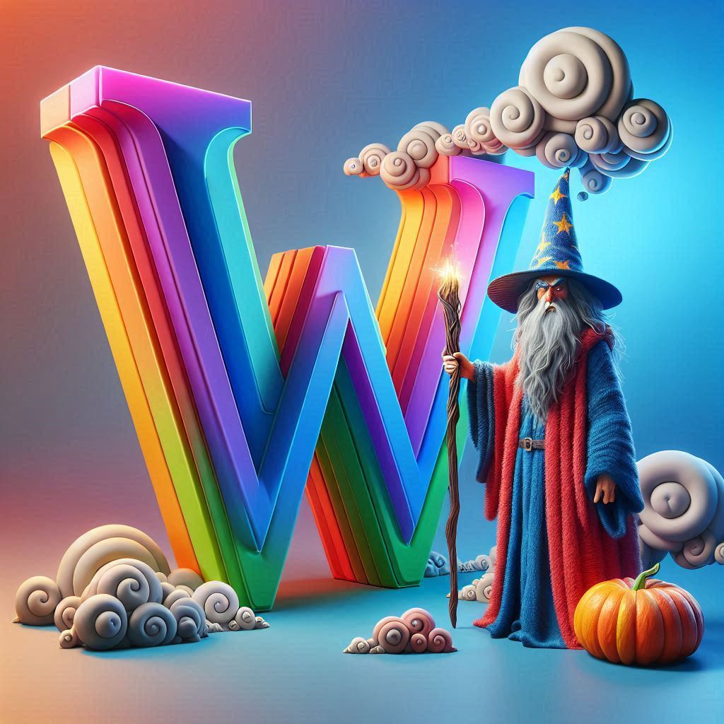 Wizard — letter W (variant 2)