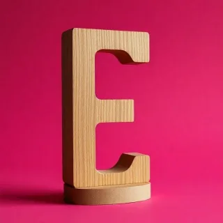 Wood 2 — letter E