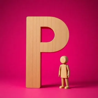 Wood 2 — letter P
