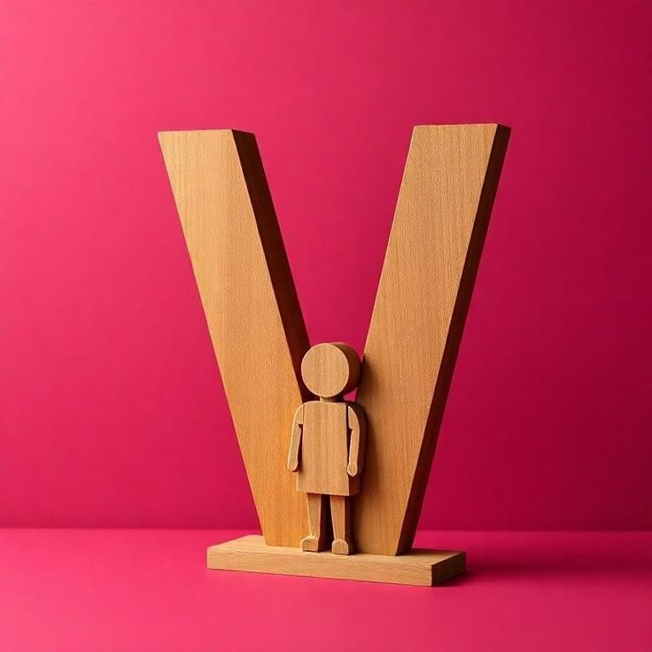 Wood 2 — letter V