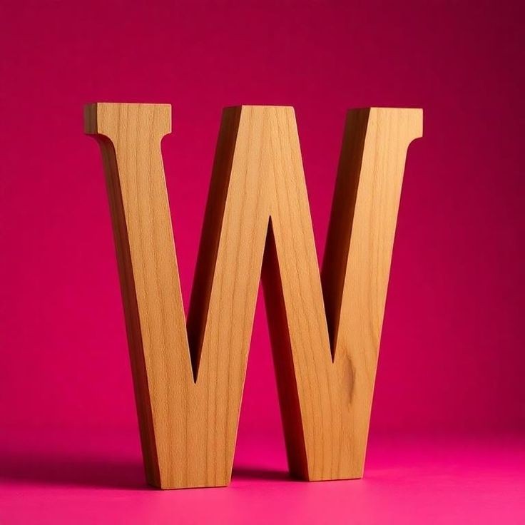 Wood 2 — letter W