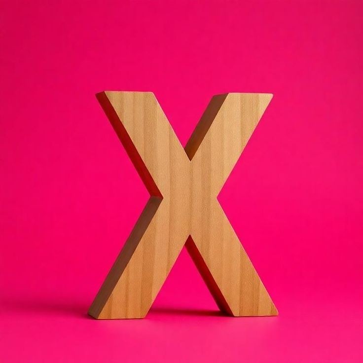 Wood 2 — letter X