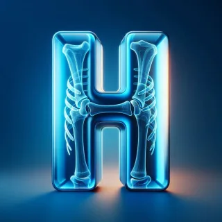 X-ray — letter H (variant 2)