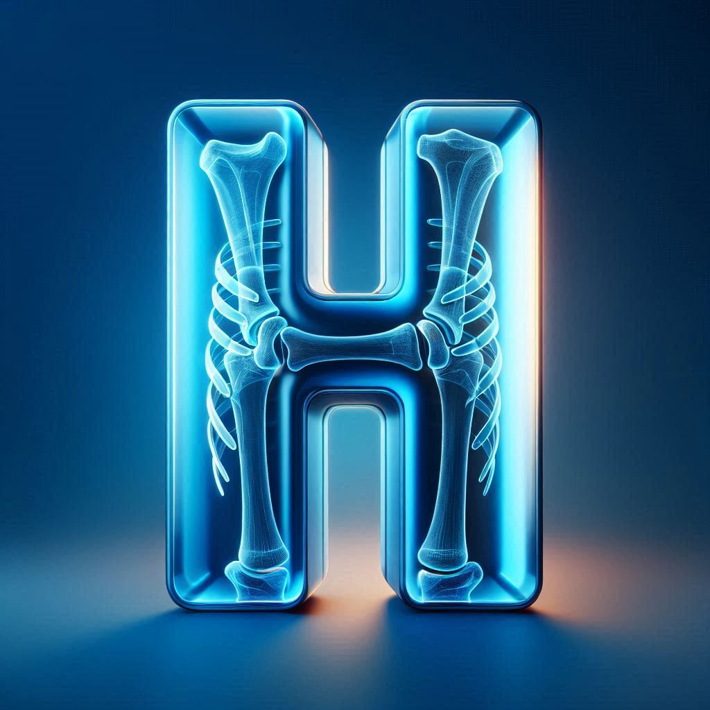 X-ray — letter H (variant 2)