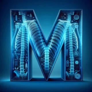 X-ray — letter M (variant 2)