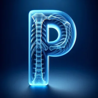 X-ray — letter P (variant 2)