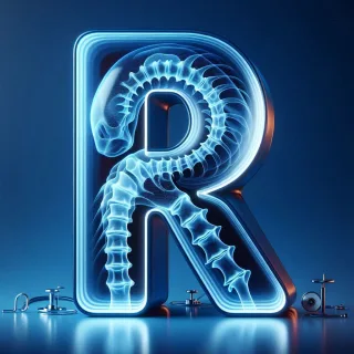 X-ray — letter R (variant 2)