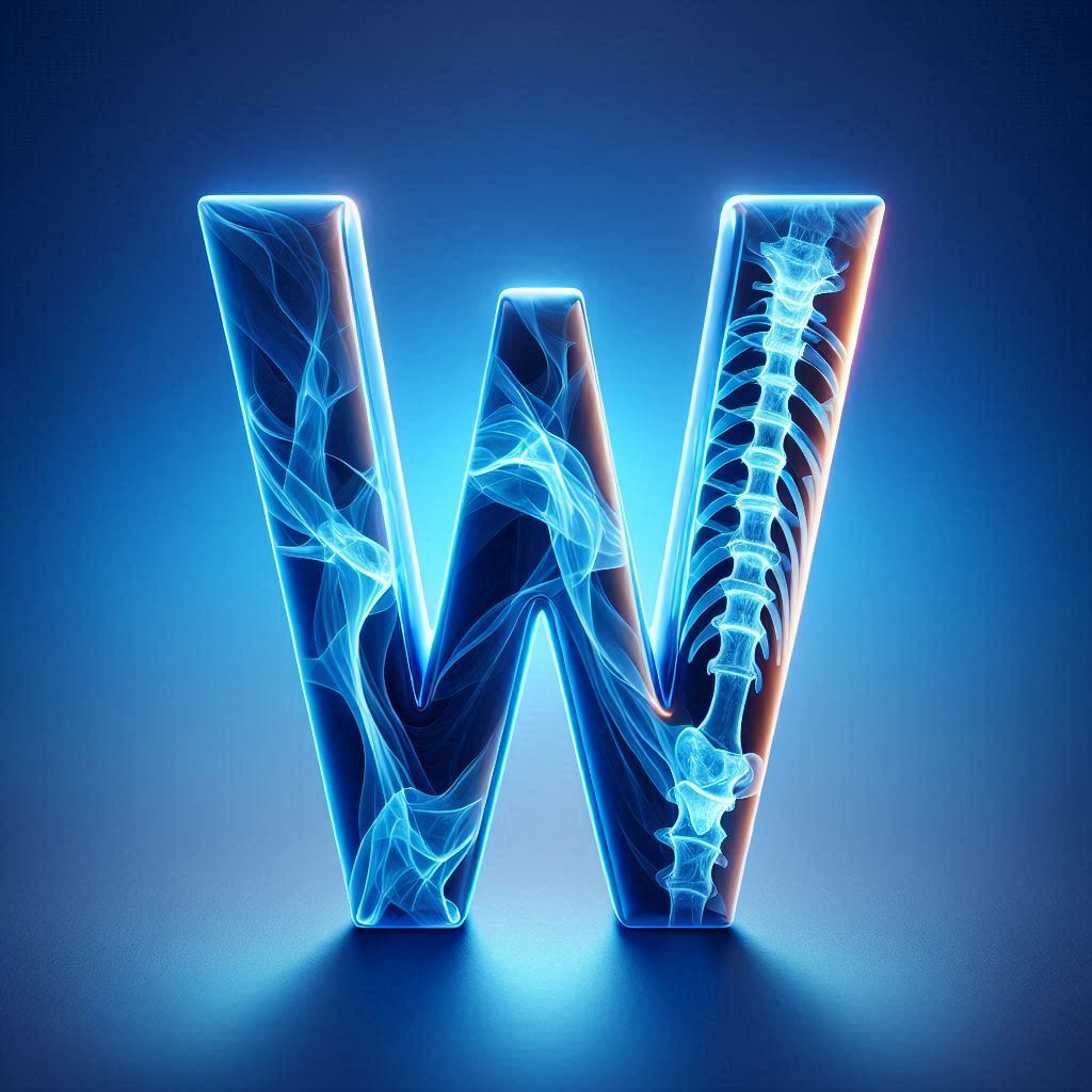 X-ray — letter W (variant 2)