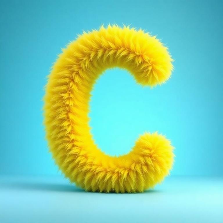 Yellow fur — letter C