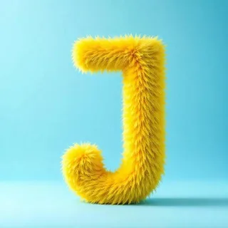 Yellow fur — letter J